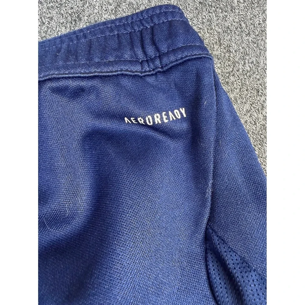 Adidas Aeroready Soccer Training Pants Mens Medium Navy Blue 3-Stripe‎ Track